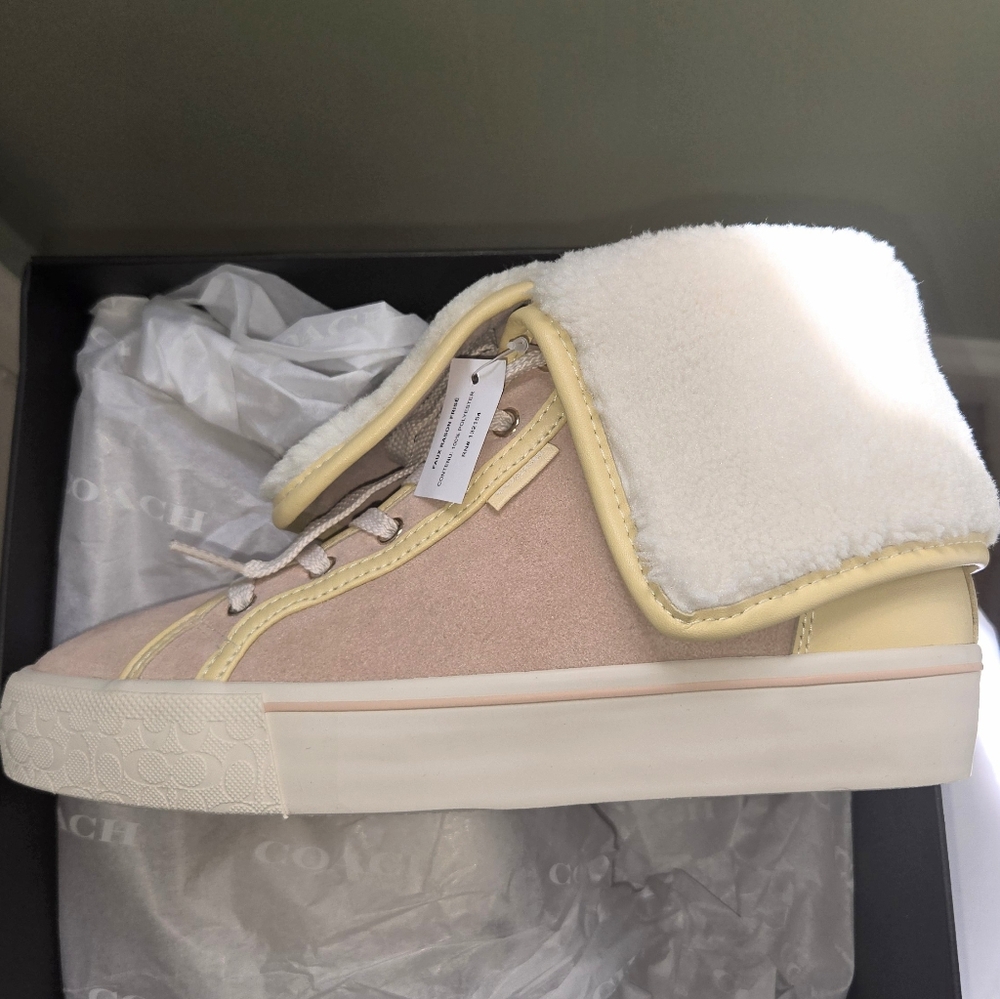 Coach Citysole Foldover High Top Platform Sneaker - Size 6.5 - Picture 7 of 10